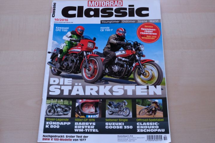 Deckblatt Motorrad Classic (10/2016)